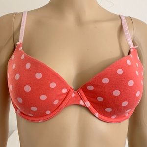 Victoria’s Secret Lined Demi Coral-Pink 34C